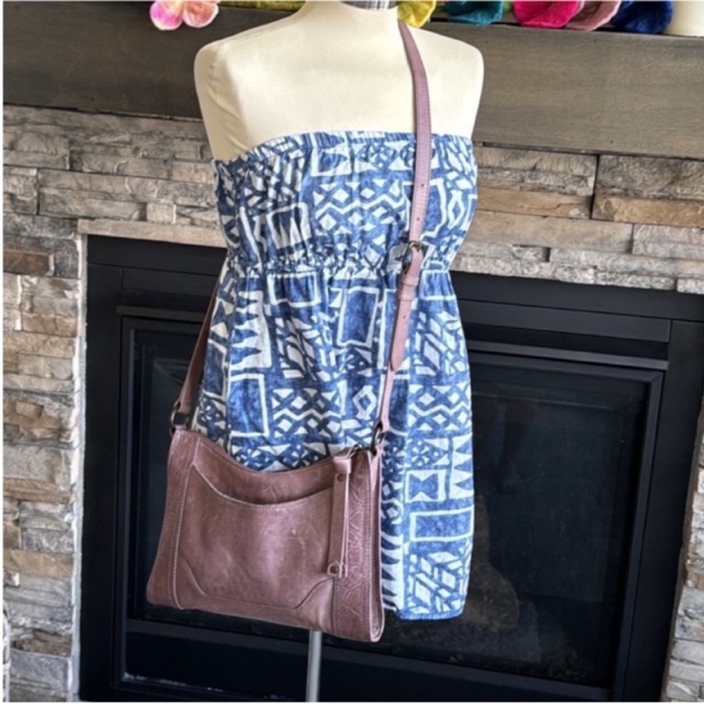 Reyn Spooner Blue Geometric Strapless Top - Picture 3 of 9